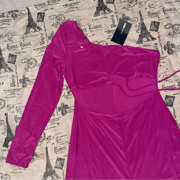 Fashion Nova NWT! Tied Up On You Magenta  Jumpsuit Size XL - Picture 5 of 13